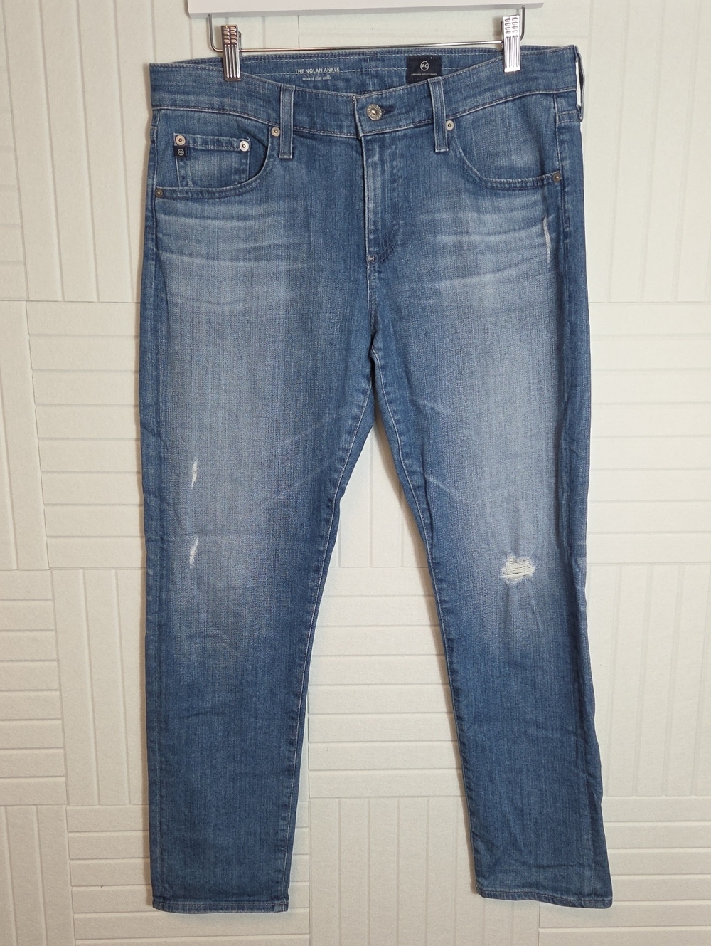Adriano Goldschmied Made In USA Distressed Relaxed Slim Ankle Jeans Size 30